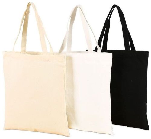 Printed Natural Plain Cotton Canvas Tote Bag 14 X 16