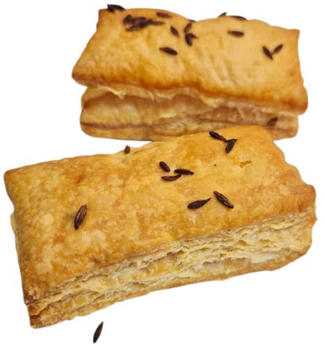 Maverick Flaky Khari Jeera Puff, Color : Light Brown