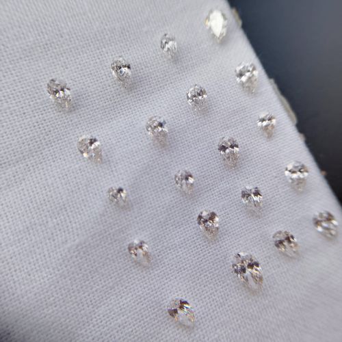 Pear Shape Lab Grown Diamond 0.10ct, Color : F