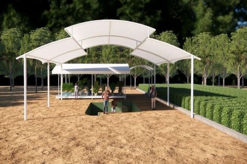 Modular Flat Swimming Pool Tensile Structure