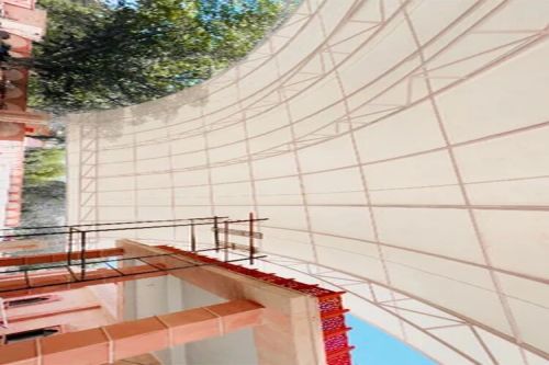 Porch Tensile Structure, Color : White for Hotel