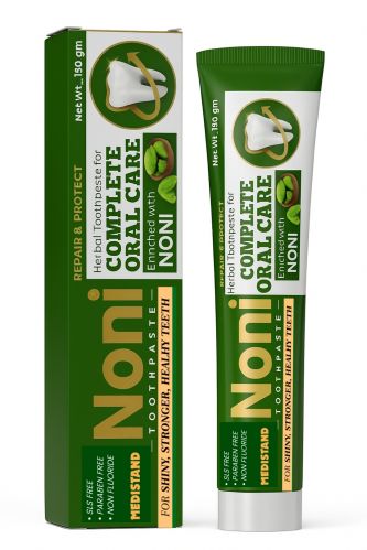 Herbal Ayurvedic Medistand Noni Toothpaste 150gm, Form : Cream