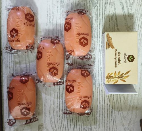 Rivamis Sandalwood Sandal Beauty Soap, Color : Orange, Form : Solid