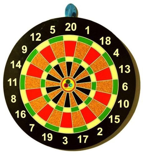 Cork Steel Dart Board Game, Color : Multicolor