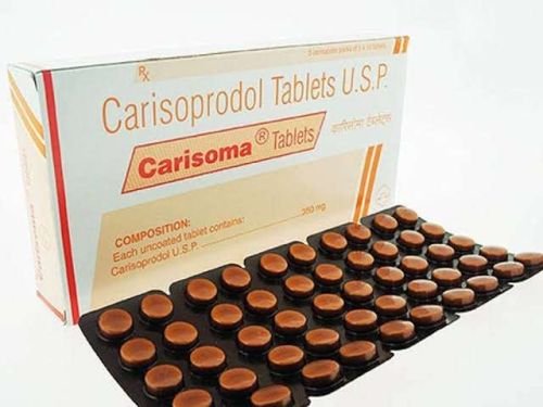 Carisoma 350mg Carisoprodol Tablets, Color : White for Muscle Relaxant