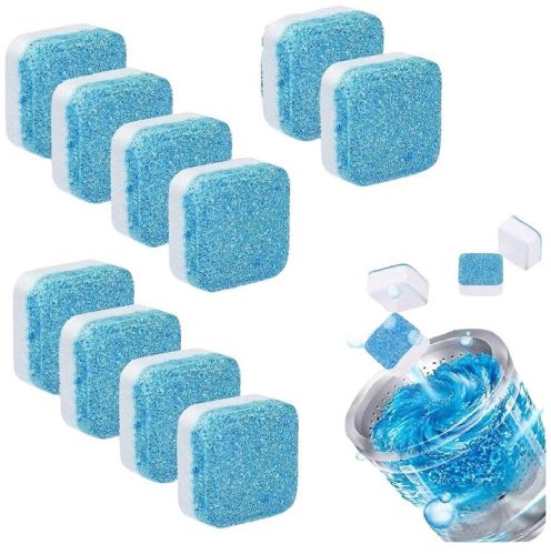 Washing Machine Cleaning Tablet, Color : White Blue, Form : Solid