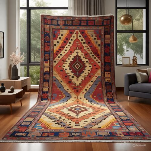 Polypropylene Printed Designer Floor Carpet, Color : Multicolor