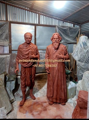 Plain Fiberglass Vidyasagar Statue, Packaging Type : Brownish