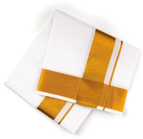 Plain Cotton Dhoti, Packaging Type : White, Technics : Handloom