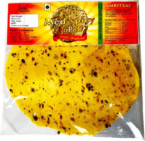Manually Prepared & Sun-dried Amritsari Medium Spicy Papad