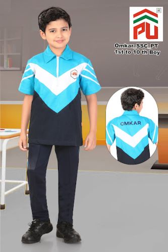Cotton Boys Omkar Ssc Pt School Uniform, Color : Multicolor