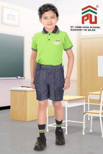 Polyester-Cotton Blend Boys ST. John High School Uniform