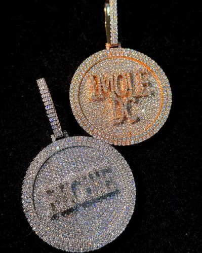 Custome Made Iced Out Hip Hop Silver Pendant