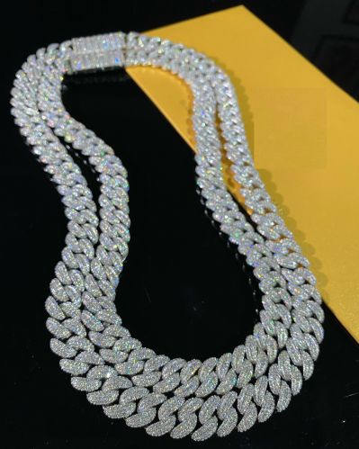 Metal Alloy Hip Hop MC Stan Cuban Chain, Color : Silver