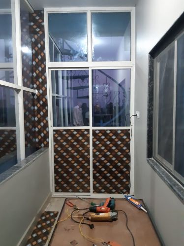 Powder Coated Aluminum Hylam Sheet Cupboard, Color : White