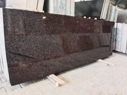 Polished Natural Brown Granite Slab, Stone Form : Block