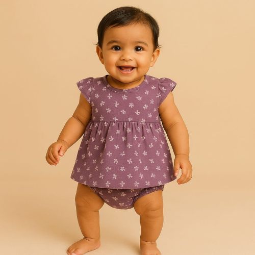 Textile Frock with Pant Soft, Breathable Floral Dress