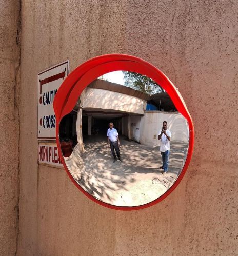 Pole Mounted Round Convex Mirror for Road Safety