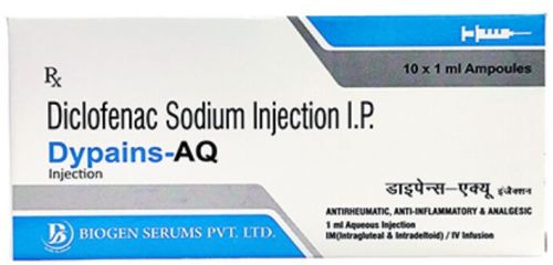 Diclofenac Sodium Injection, Color : Transparent, Form : Liquid