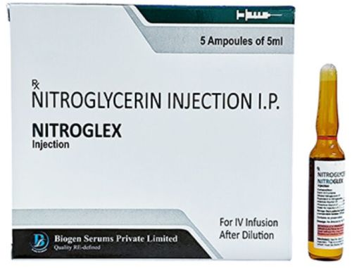 Nitroglycerin Injection, Medicine Type : Allopathic