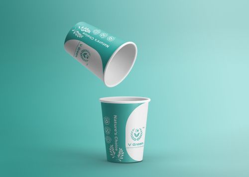Printed Customized Bio Compostable Paper Cup, Color : Multicolor