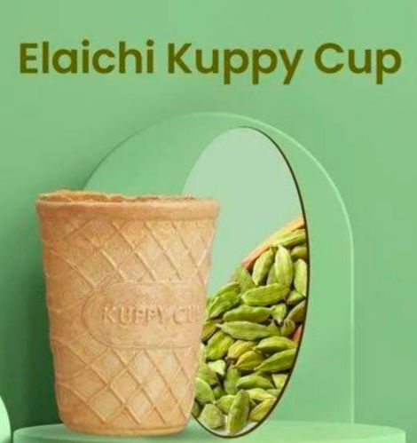 Wafer Elaichi Kuppy Edible Cup, Color : Brown 50 Ml, 60 Ml, 70 Ml