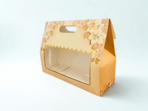 10.5×3.75×8Inches Paper Gift Box With Handle
