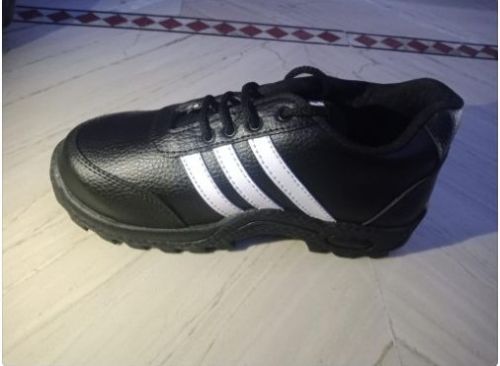 Synthetic Leather Safety Shoes, Color : Black, Brown