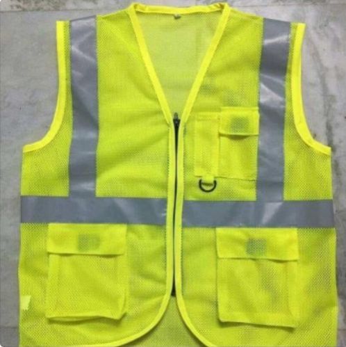 Unisex Net Polyester Reflective Jacket, Color : Green