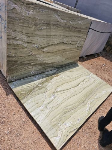 20mm Polished Finish Green Katni Marble Slab