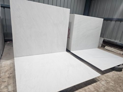 Plain White Polished Morwad Marble Slab