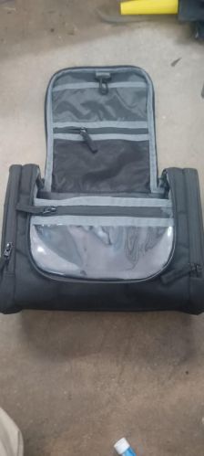 Polyester Plain Toiletry Bag, Color : Black Medium for Travel Storage