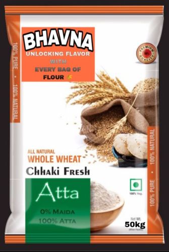 Whole Wheat 1 Kg Bhavna Chhaki Fresh Atta, Packaging Size : 1kg