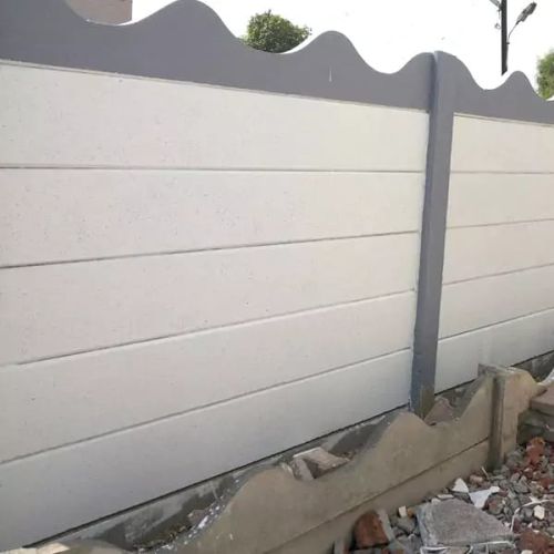 Smooth Finish Plain Prefab Build Concrete Compound Wall