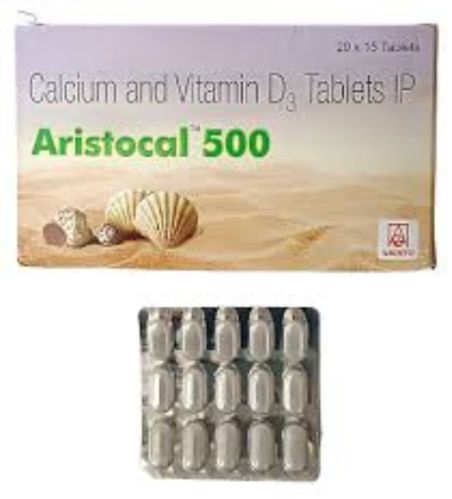 Aristocal 500mg Calcium Vitamin D3 Tablets, Packaging Type : Box