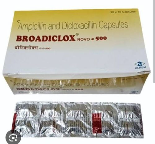Broadiclox Ampicillin Dicloxacillin Capsules, Packaging Type : Box