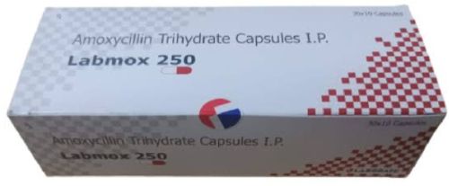 Labmox 250mg Amoxycillin Trihydrate Capsules, Packaging Type : Box