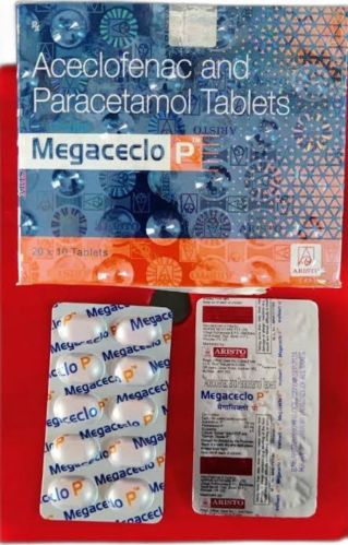 Magaceclo Megceclo P Aceclofenac Paracetamol Tablets