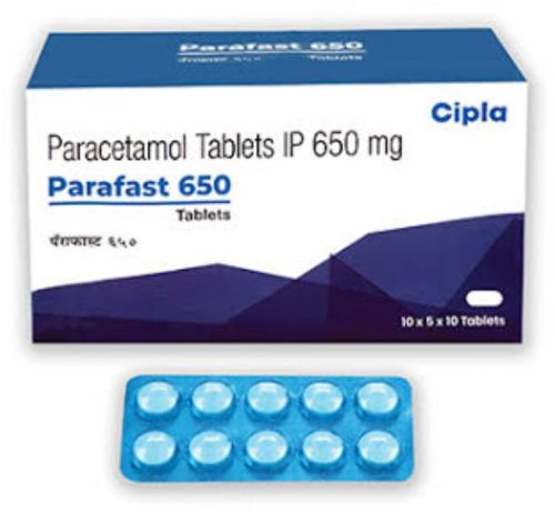 Parafast 650 Paracetamol Tablets, Packaging Type : Box