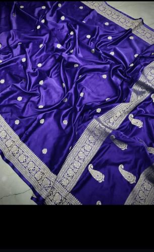 Mashru Silk Saree with Floral Zari Banarasi Saree