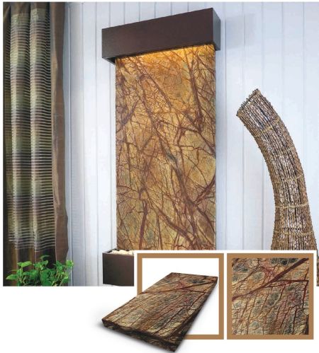 Polished Rainforest Brown Marble Slab Standard for Construction