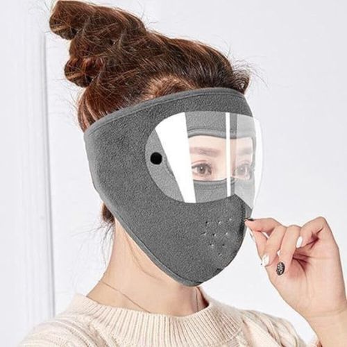Polyester Unisex Windproof Face Mask, Design : Plain