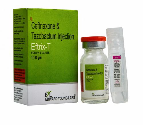 Eftrix T Ceftriaxone Tazobactum Injection, Packaging Type : Box