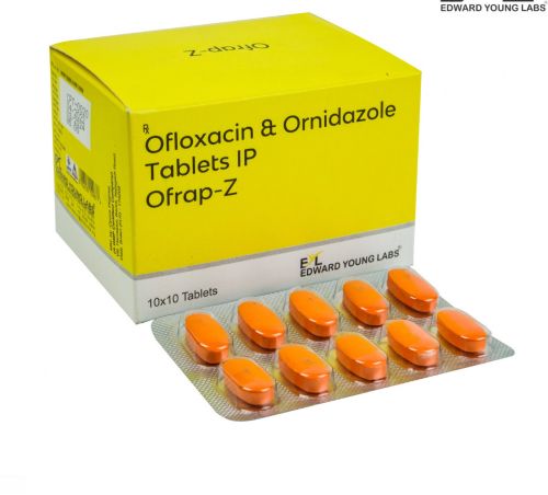 Ofloxacin & Ornidazole Tablet IP, Used To Treat Bacterial And Parasitic Infections