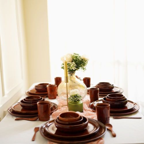 67 Piece OF Sheesham Wood Dinner Set