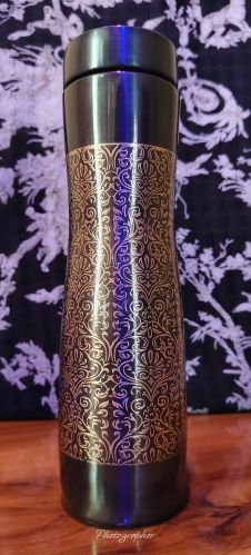 1000ml Copper Leak Proof Hammered Bottle, Color : Bronze