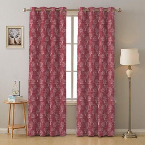 4d print 132 maroon window curtains 80X150cm, 120X200cm, 140X250cm