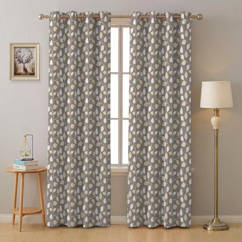 Polyester 4d print 191 coffee window curtains