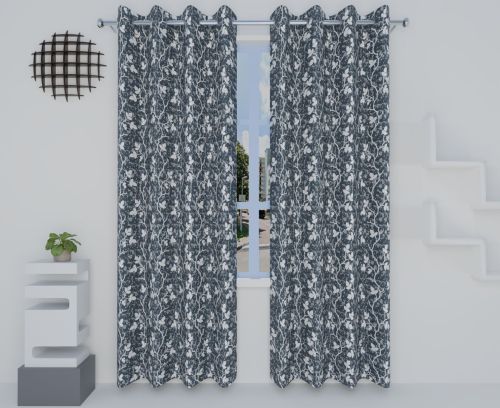 Polyester 4d print 84 grey window curtains