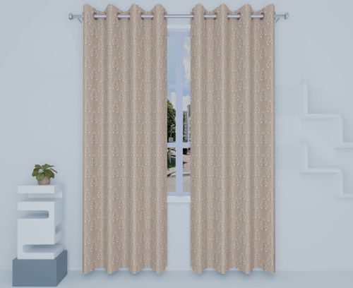 Printed Polyester foil fashion 25 brown window curtains